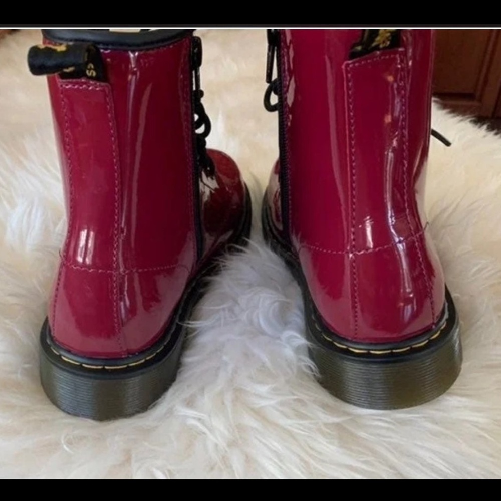 Dr Martens 1460 Delaney Patent Cherrywood Red UK 5 US Women’s 7 Men’s 6 - Picture 3 of 7